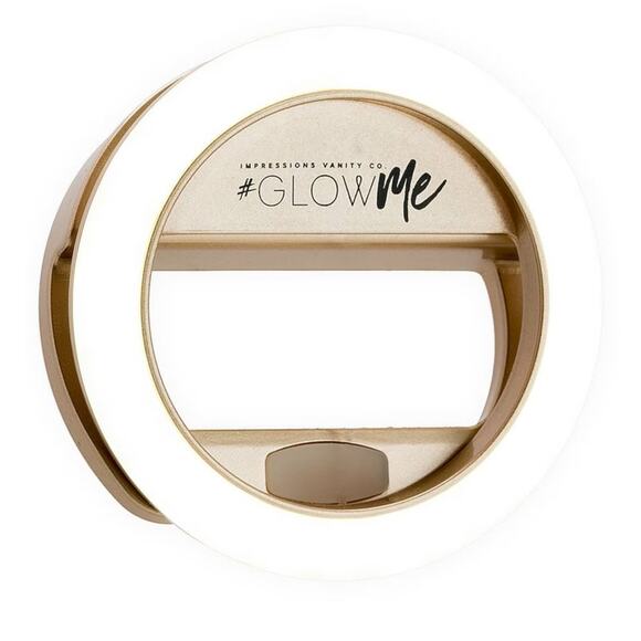 Impressions Vanity GlowMe 2.0 USB Rechargeable LED Selfie Ring Light Champagne - Picture 1 of 2